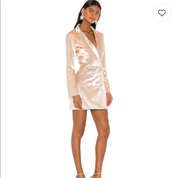 Amanda uprichard Velvet Allix Blazer Dress in Bone - Picture 2 of 3